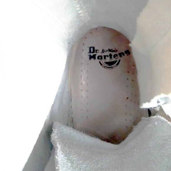 Vintage Dr Martens White Leather 'Deathmoth' Garden 14 Eyelet Zip Boot US Sz 9 - Picture 13 of 16